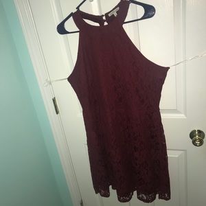 Maroon Lace Dress